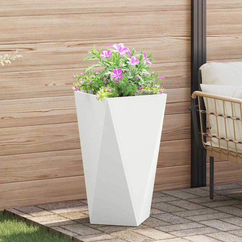 Jardinera 2 Uds. 40 X 40 X 75 Cm Acero