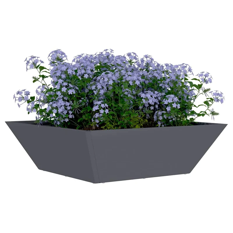 Macetero De Jardín 5 Uds. Gris Antracita 50 X 50 X 15 Cm