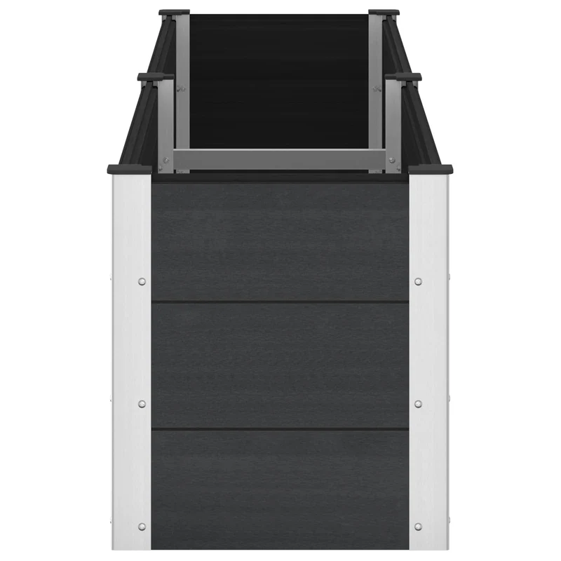 Arriate Elevado Negro 250 X 50 X 54 Cm Wpc Y Aluminio