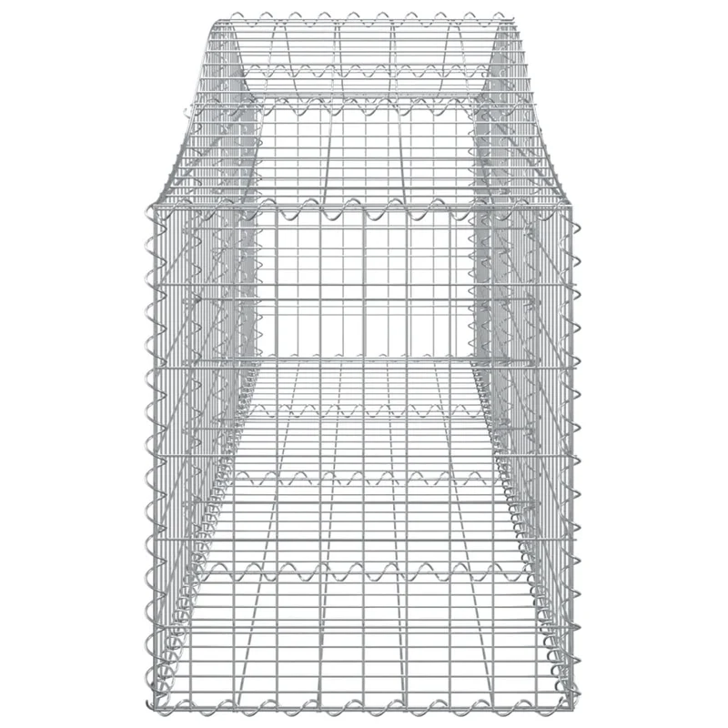 Cestas De Gaviones 7 Uds Forma De Arco Hierro 200x50x60/80 Cm