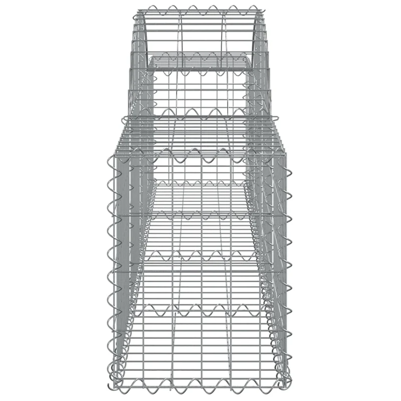 Cestas De Gaviones 15 Uds Forma De Arco Hierro 200x30x40/60 Cm