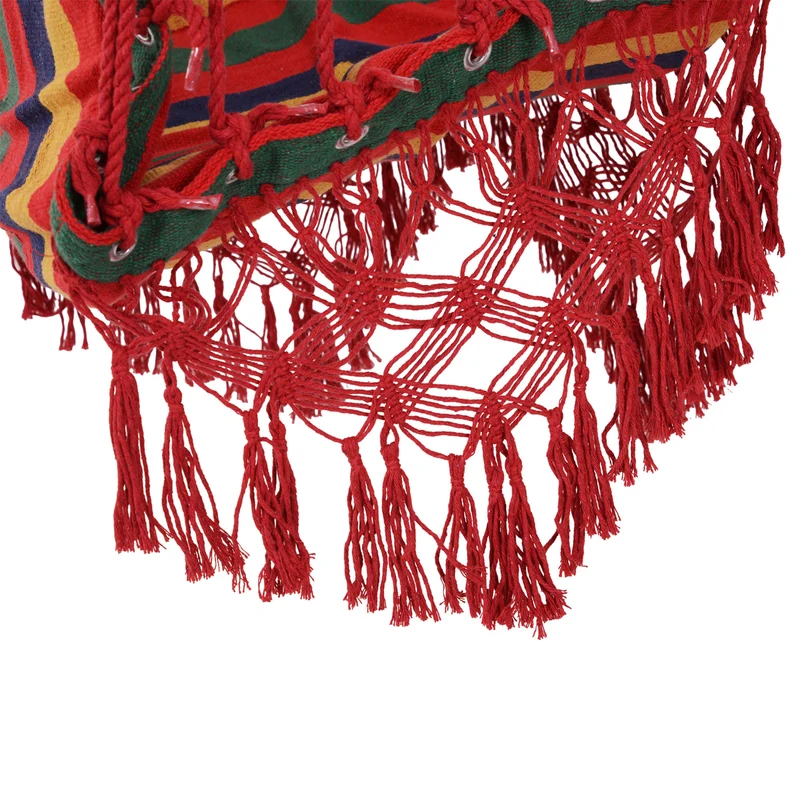 Outsunny Silla Colgante Algodón Poliéster 100 Kg Interior Exterior 100x60x100 Cm