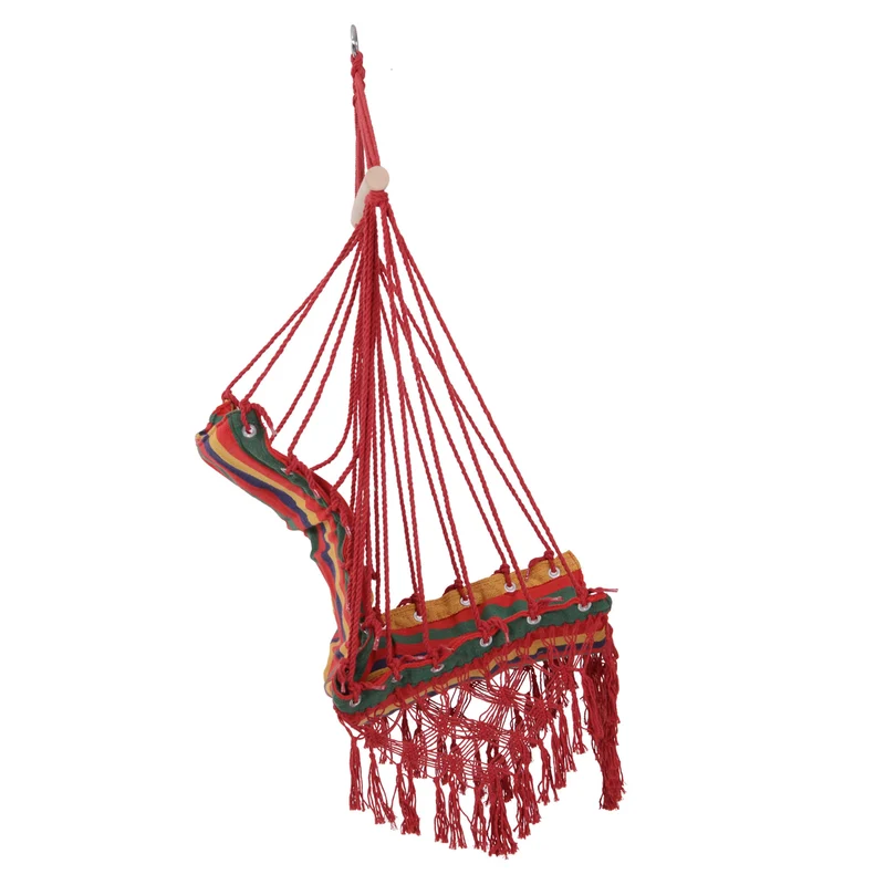 Outsunny Silla Colgante Algodón Poliéster 100 Kg Interior Exterior 100x60x100 Cm