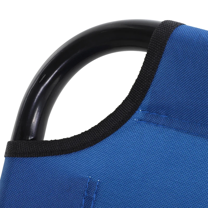 Outsunny Tumbona Plegable Reclinable Ajustable De 5 Posiciones 188x56x28cm Azul