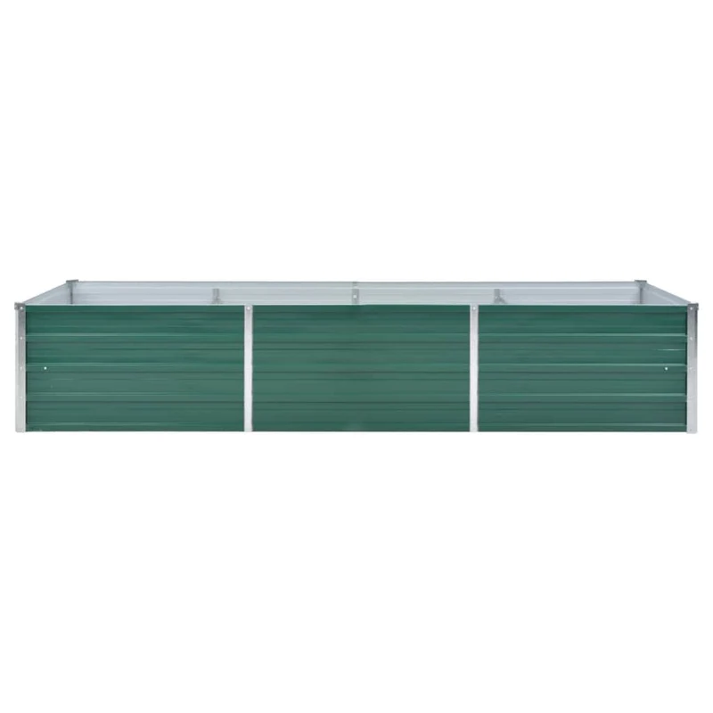 Arriate De Jardín De Acero Galvanizado Verde 240x80x45 Cm