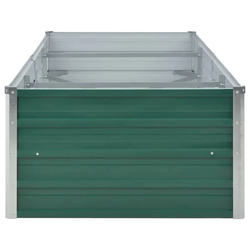 Arriate De Jardín De Acero Galvanizado Verde 240x80x45 Cm