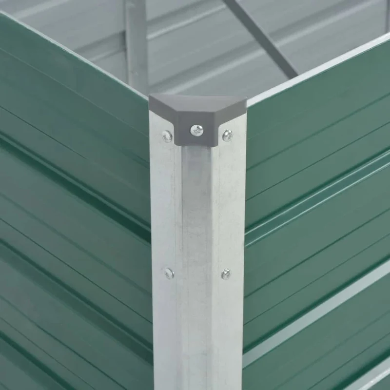 Arriate De Jardín De Acero Galvanizado Verde 240x80x45 Cm