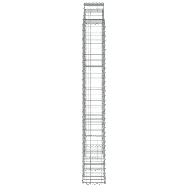 Cestas De Gaviones 5 Uds Forma De Arco Hierro 200x30x220/240 Cm