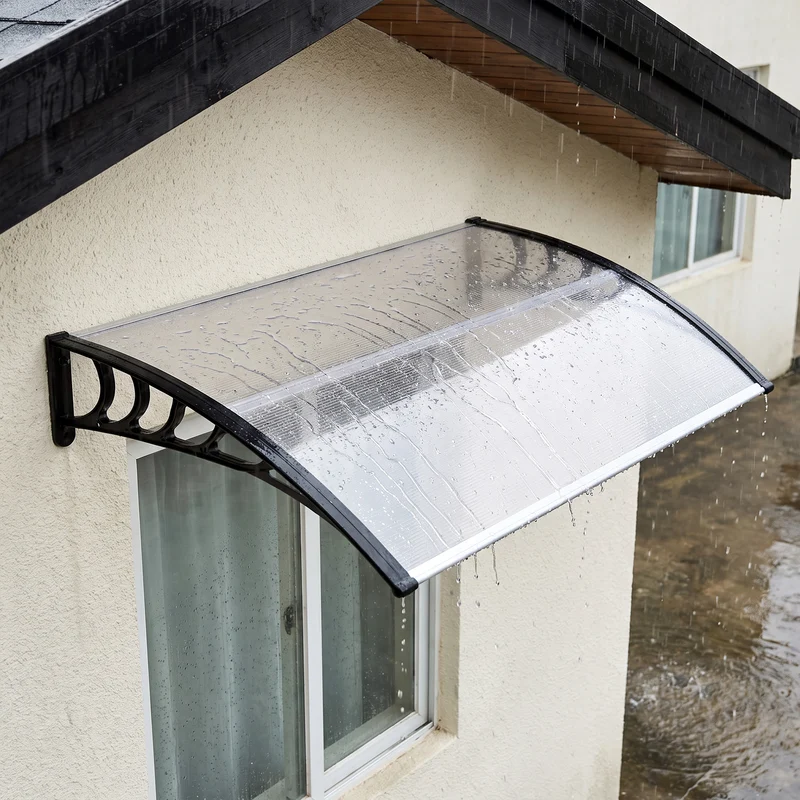 Outsunny Tejadillo De Protección Para Puertas Ventanas Contra Sol Y Lluvia