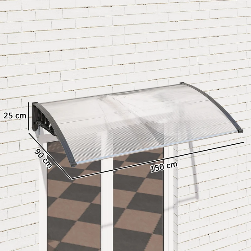 Outsunny Tejadillo De Protección Para Puertas Ventanas Contra Sol Y Lluvia