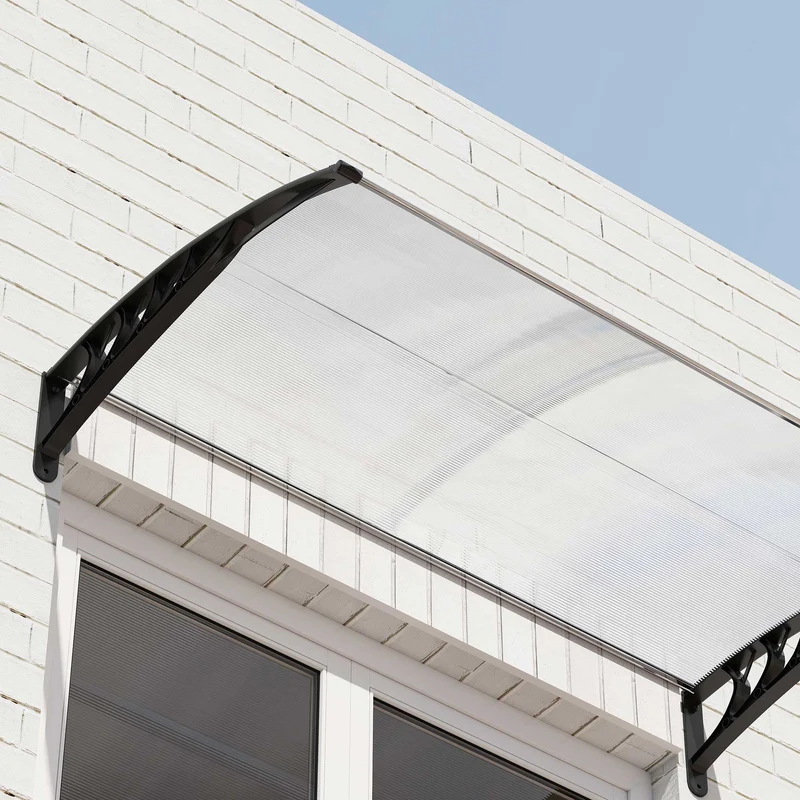 Outsunny Tejadillo De Protección Para Puertas Ventanas Contra Sol Y Lluvia