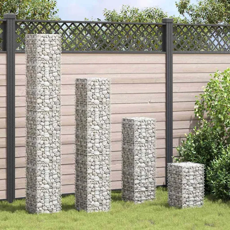 Arriates De Gaviones 4 Unidades Hierro 30x30x50/100/150/200 Cm
