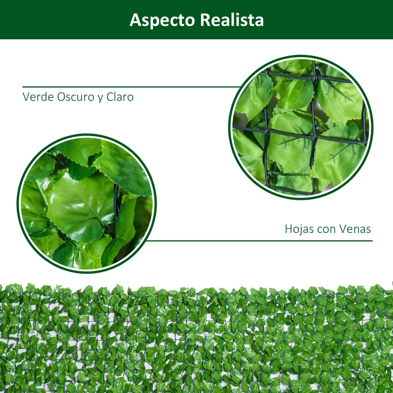 Outsunny Seto Artificial En Rollo 3x1m Para Valla Balcón Barandilla Valla
