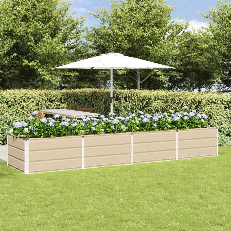 Jardinera Marfil 320 X 80 X 45 Cm Acero