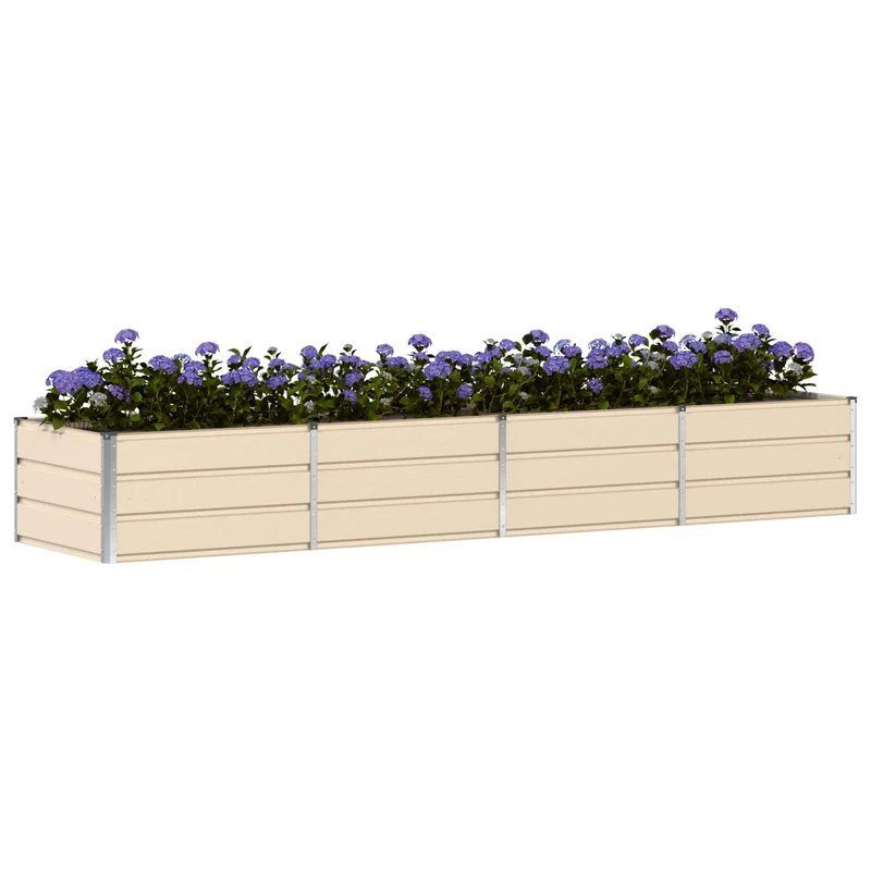 Jardinera Marfil 320 X 80 X 45 Cm Acero