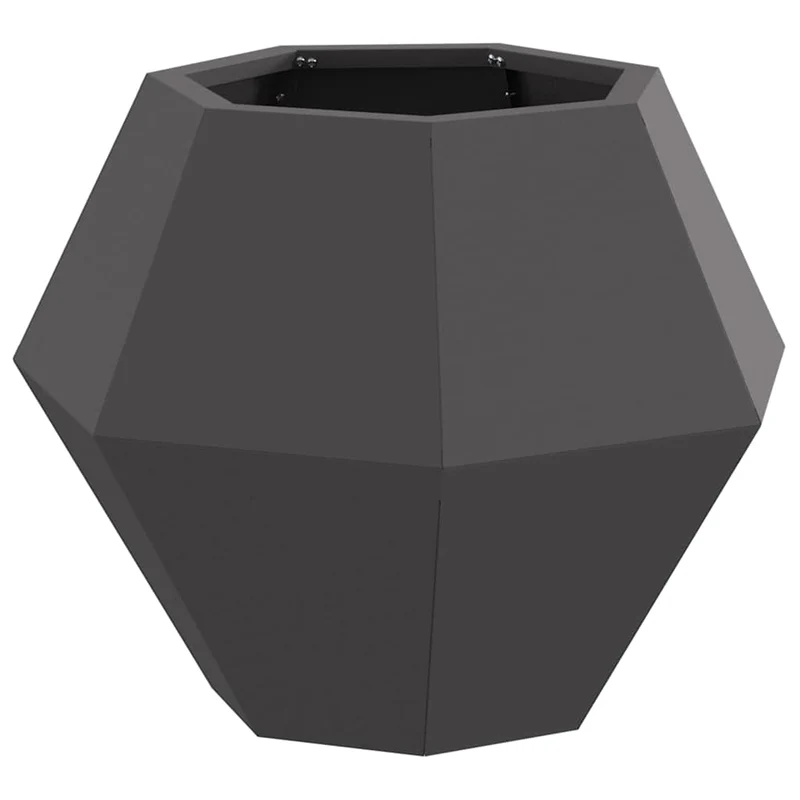 Jardinera 2 Uds. Negro 50 X 50 X 40 Cm Acero