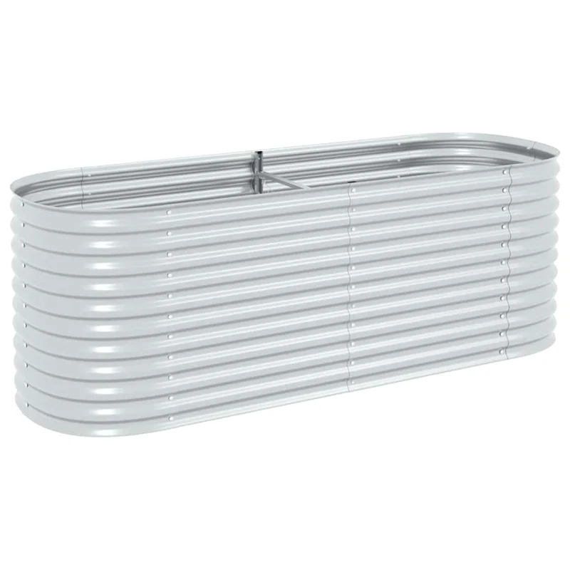 Arriate De Acero Galvanizado Plateado 240x80x81 Cm