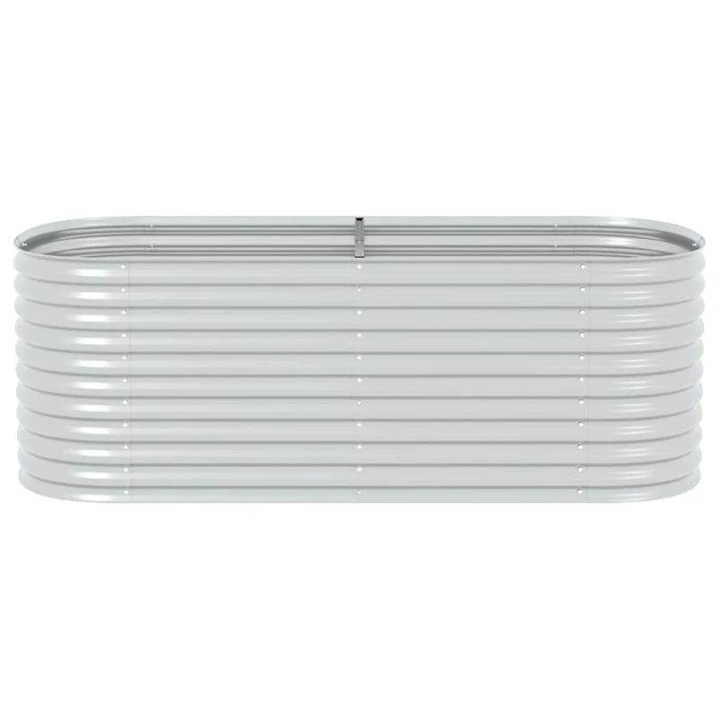 Arriate De Acero Galvanizado Plateado 240x80x81 Cm