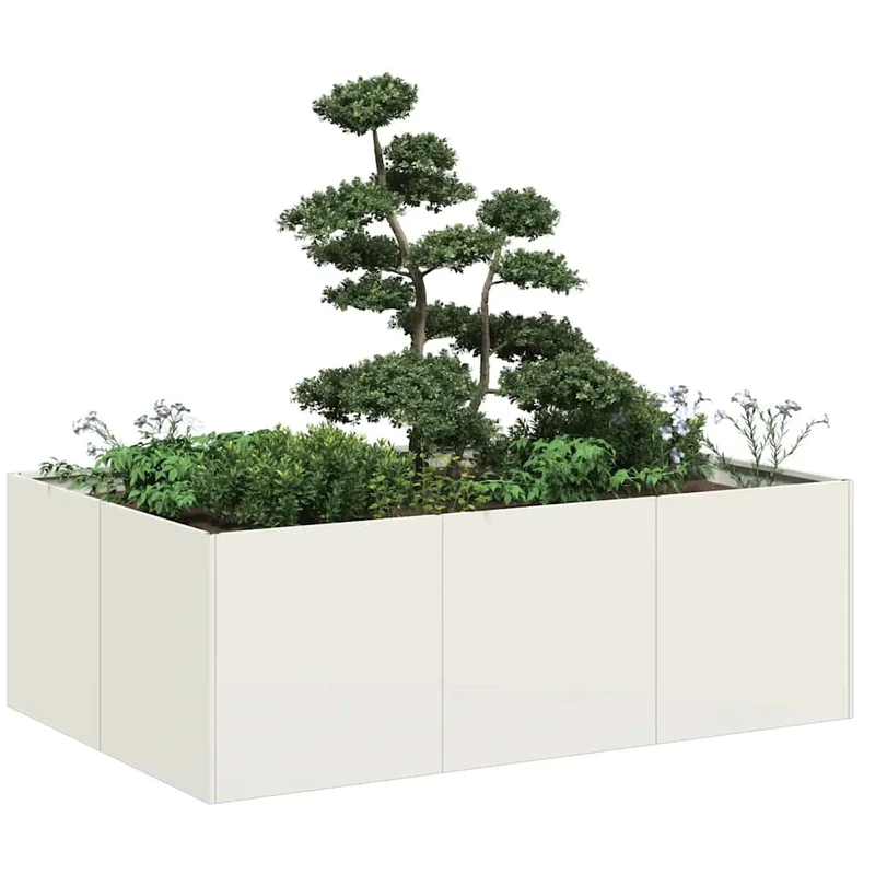 Jardinera Acero Blanco 120x80x40 Cm