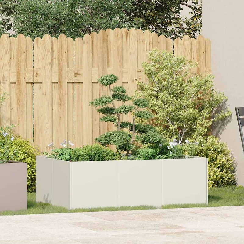 Jardinera Acero Blanco 120x80x40 Cm