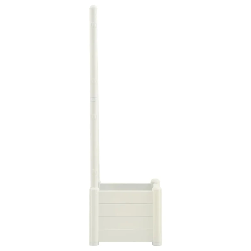 Jardinera Con Enrejado Pp Blanco 43x43x142 Cm