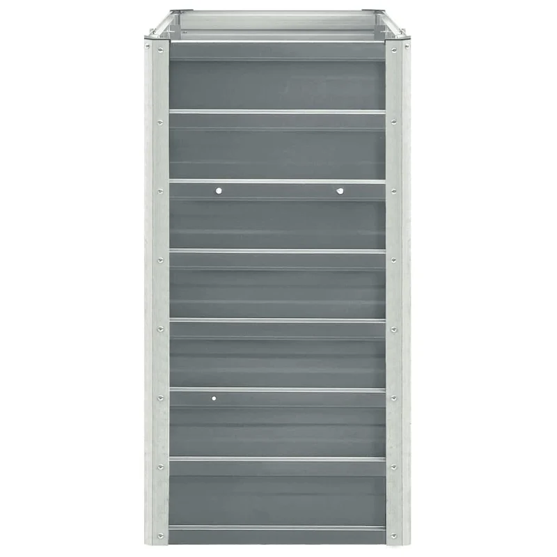 Arriate Elevado De Jardín Acero Galvanizado Gris 240x40x77 Cm