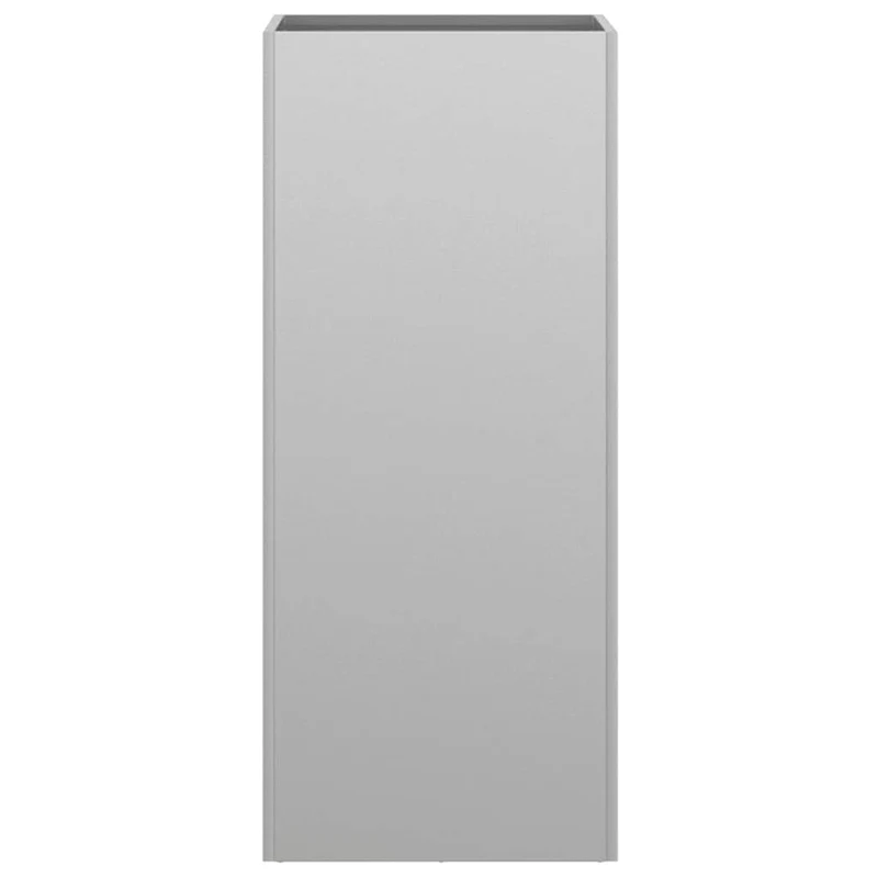 Jardinera De Acero Galvanizado Plateado 32x29x75 Cm