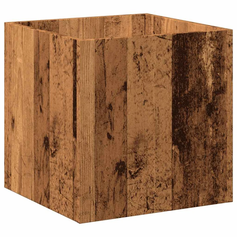 Jardinera De Madera Contrachapada Madera Vieja 40x40x40 Cm
