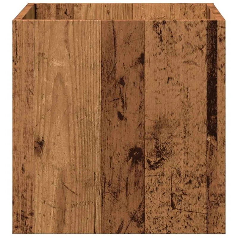 Jardinera De Madera Contrachapada Madera Vieja 40x40x40 Cm