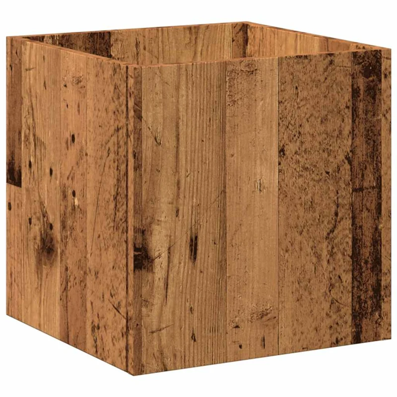 Jardinera De Madera Contrachapada Madera Vieja 40x40x40 Cm