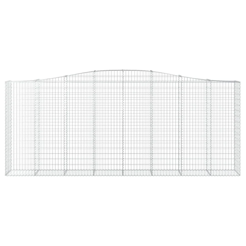 Cestas De Gaviones 5 Uds Forma De Arco Hierro 400x50x160/180 Cm