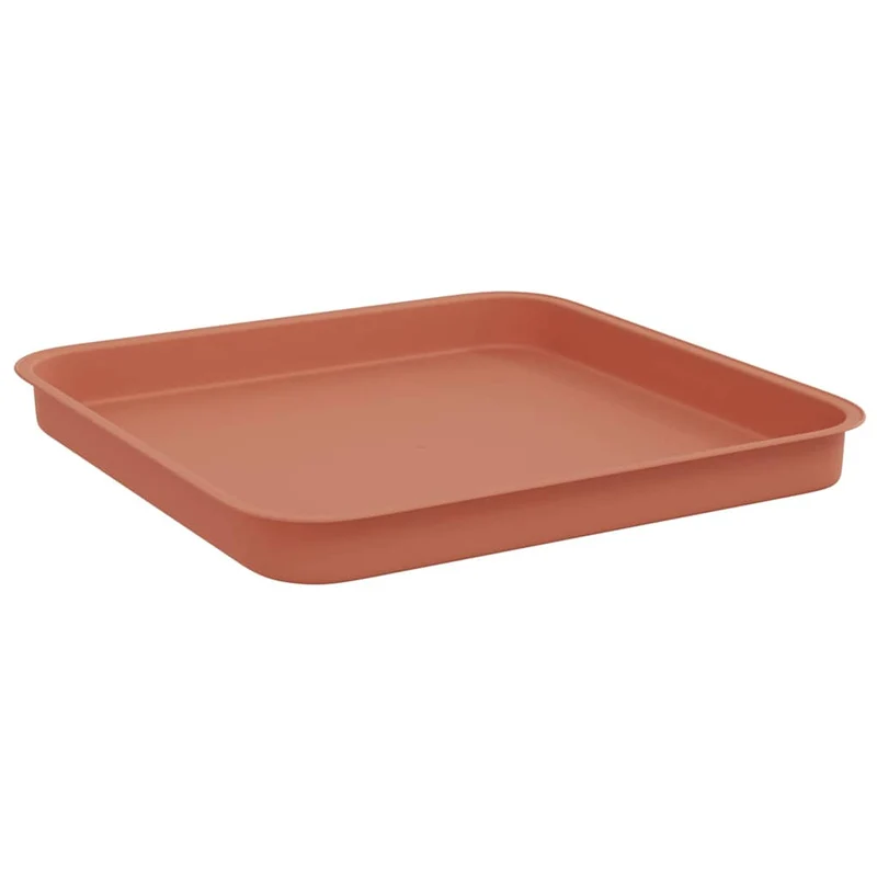 Bandeja Cuadrada Para Flores 24 Uds. Rojo Ladrillo Plástico