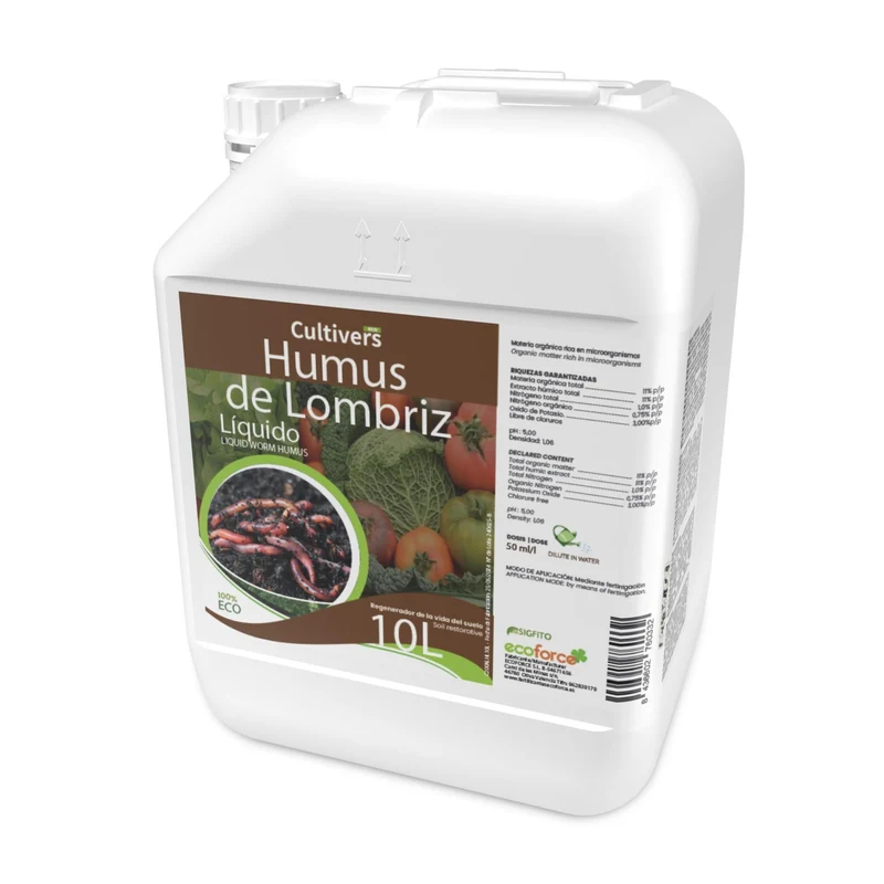 Humus De Lombriz Líquido Cultivers 10 L