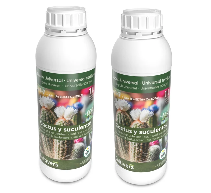 Abono Cactus Líquido Ecológico Cultivers 2x1l