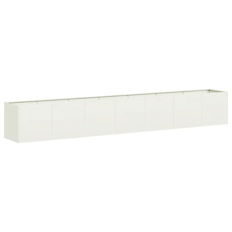 Jardinera De Acero Laminado En Frío Blanco 280x40x40 Cm