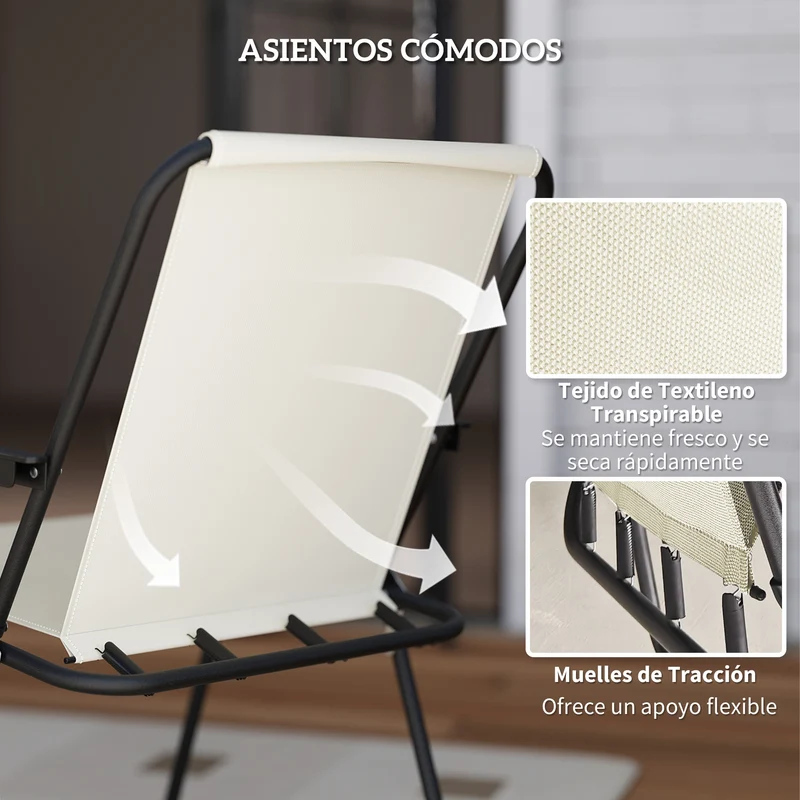 Outsunny Conjunto De Mesa Y Sillas Jardín De 6 Piezas Con Sillas Mesa Y Parasol