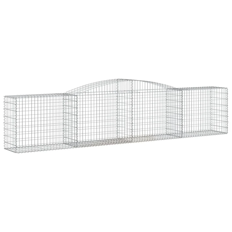 Cestas De Gaviones 3 Uds Forma De Arco Hierro 400x50x80/100 Cm