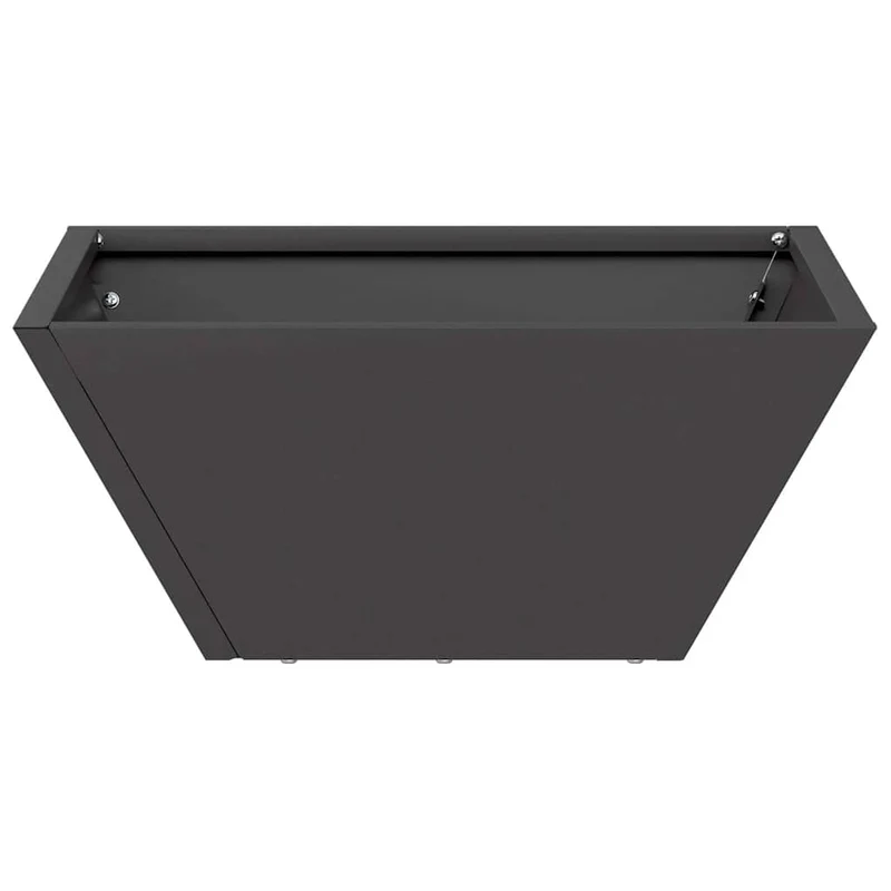 Macetero De Jardín 5 Uds. Negro 35 X 35 X 15 Cm