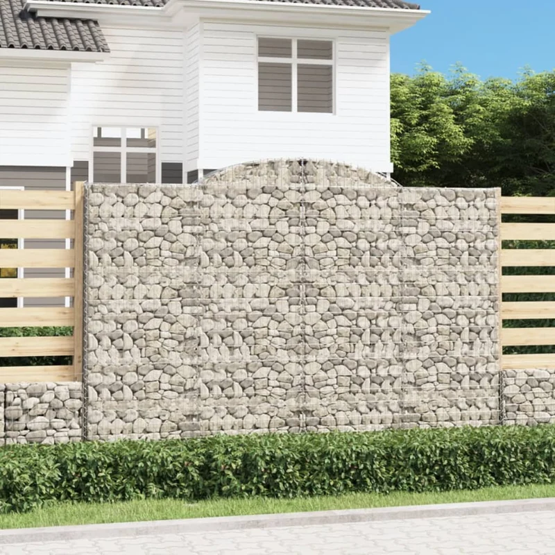 Cestas De Gaviones 2 Uds Forma De Arco Hierro 300x50x200/220 Cm