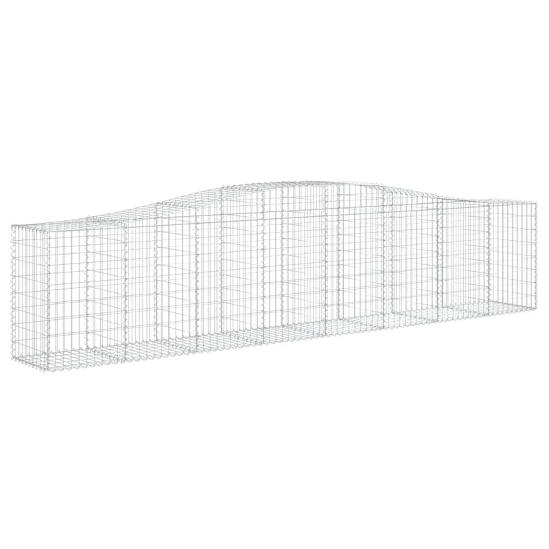 Cestas De Gaviones 25 Uds Forma De Arco Hierro 400x50x80/100 Cm