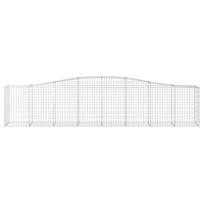Cestas De Gaviones 25 Uds Forma De Arco Hierro 400x50x80/100 Cm