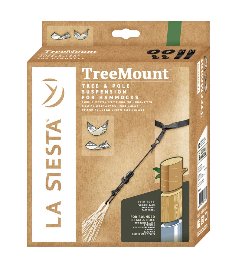 TreeMount Black - Sujeción para hamacas en árboles y postes