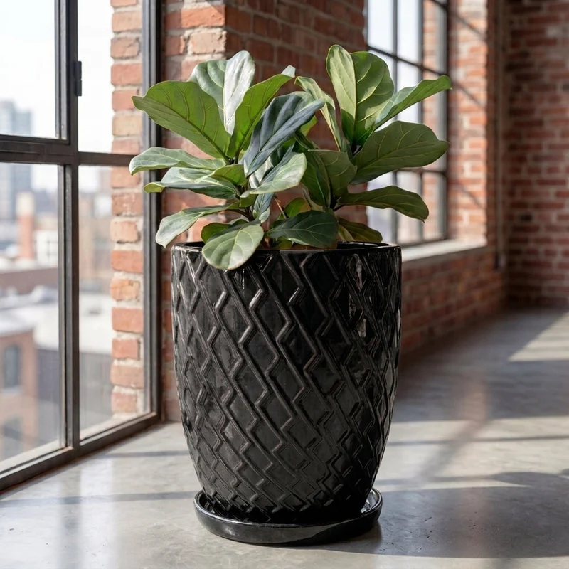 Soucoupe 28cm noire