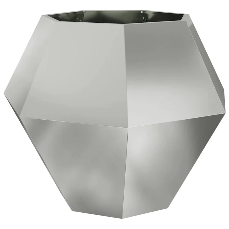 Jardinera Plateado 100 X 100 X 80 Cm Acero Galvanizado