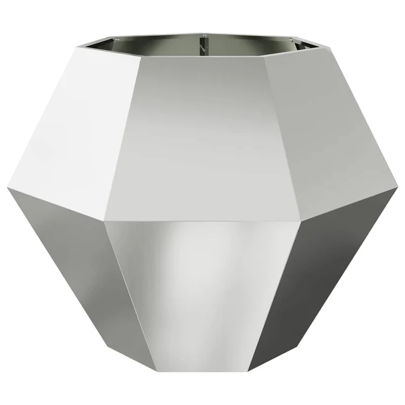 Jardinera Plateado 100 X 100 X 80 Cm Acero Galvanizado