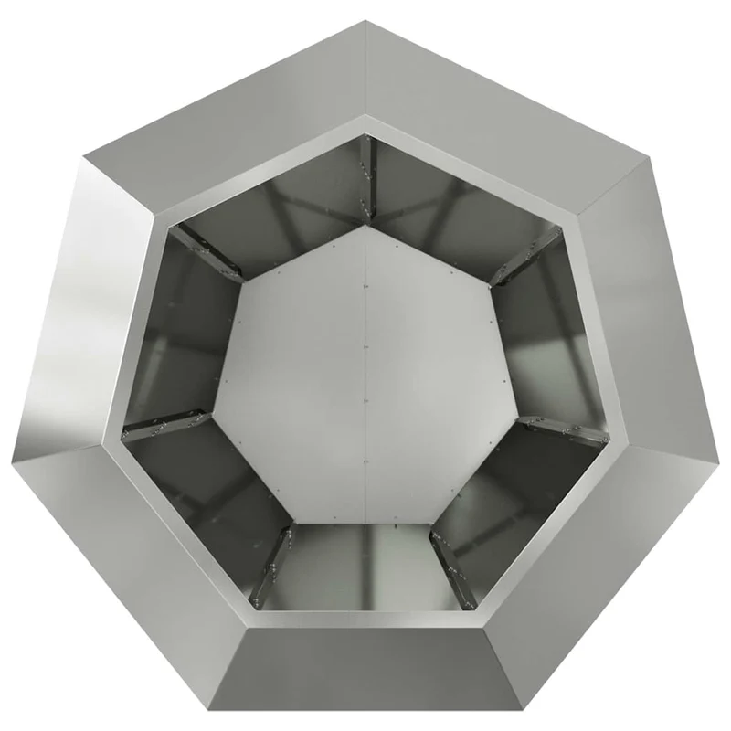 Jardinera Plateado 100 X 100 X 80 Cm Acero Galvanizado