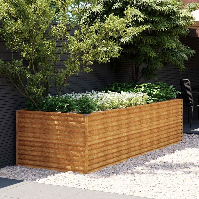 Jardinera De Acero Corten 290x100x69 Cm