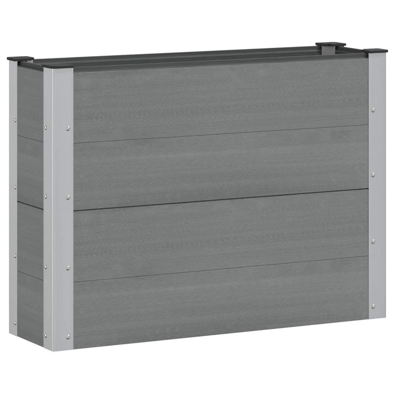 Arriate Elevado Gris 100 X 30 X 72 Cm Wpc Y Aluminio