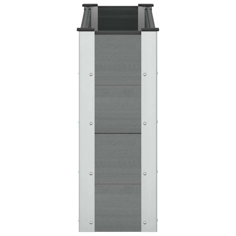 Arriate Elevado Gris 100 X 30 X 72 Cm Wpc Y Aluminio