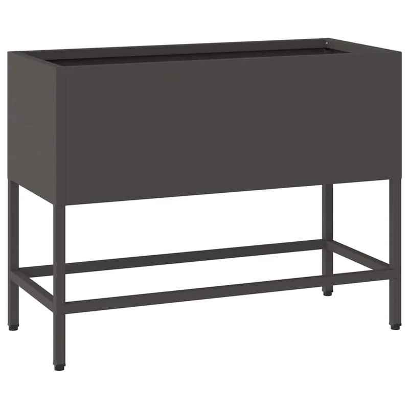 Jardinera Elevada Negro 60 X 26 X 45 Cm Acero
